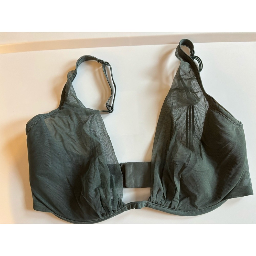 HEIDI KLUM Intimates Green Mesh Underwire Bra 36D